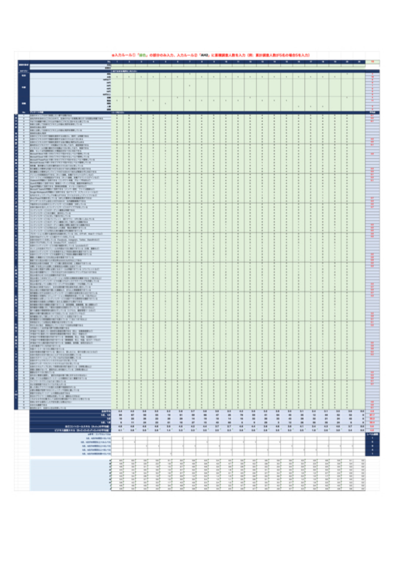 集計用エクセルシートの例はこちら